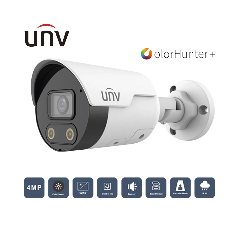 camera-ip-4mp-easy-color-unv-ipc2124le-adf40kmc-wl UNV IPC2124LE-ADF40KMC-WL