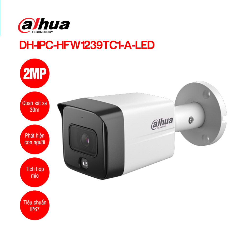 camera-ip-full-color-2mp-dahua-dh-ipc-hfw1239tc1-a-led DAHUA DH-IPC-HFW1239TC1-A-LED