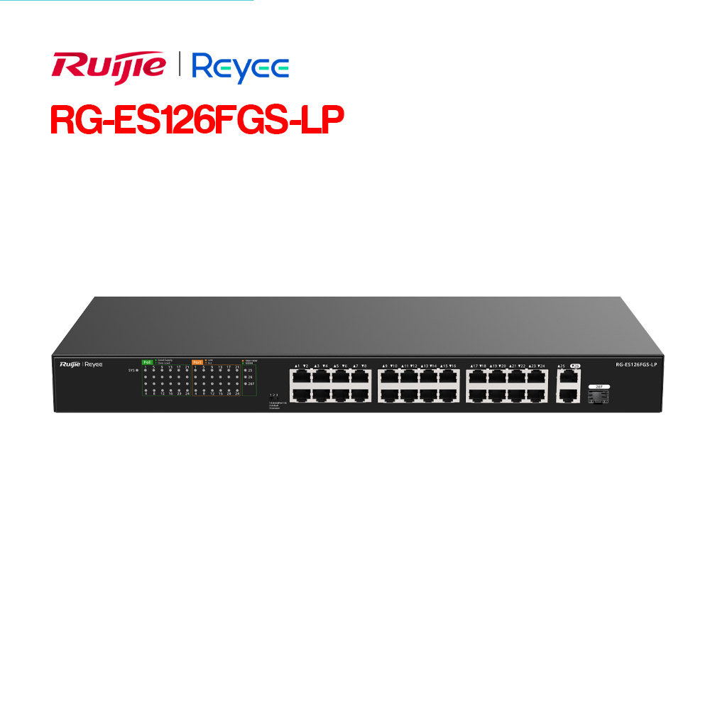 unmanaged-switch-24-cong-poe-ruijie-rg-es126fgs-lp-3 RUIJIE RG-ES126FGS-LP