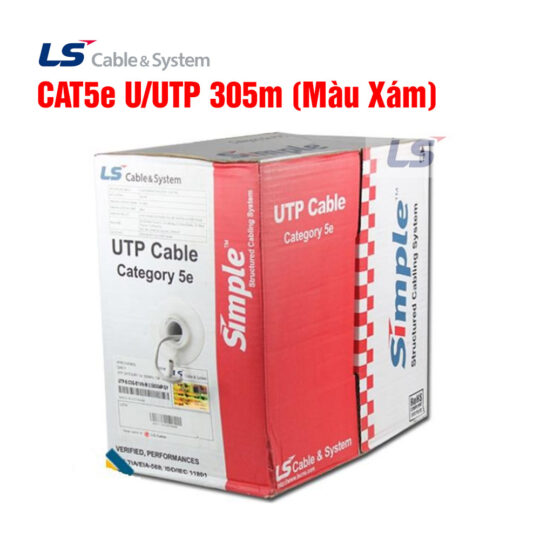 Cáp mạng LS CAT5e U/UTP 305m (Màu xám)