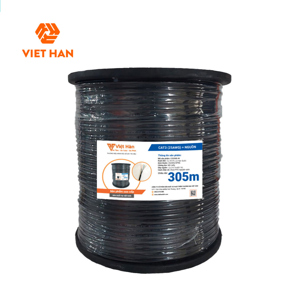 cap-dien-thoai-viet-han-cat3-25awg-nguon-1 Việt Hàn CAT3 25AWG + nguồn