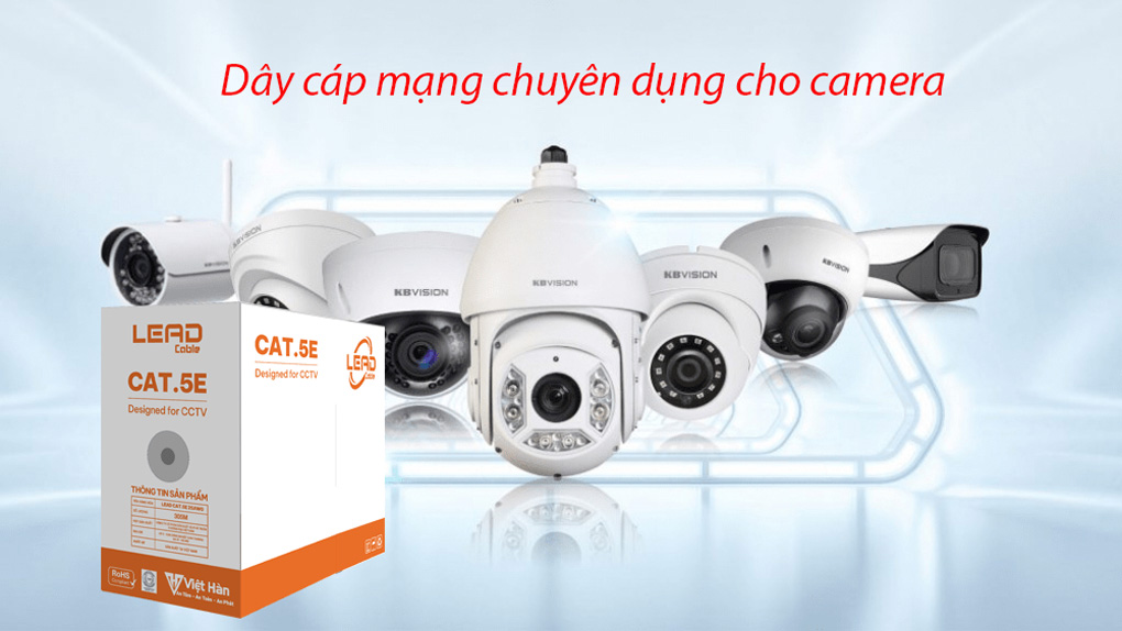 Cáp mạng Việt Hàn LEAD CAT.5E UTP 25AWG 305m