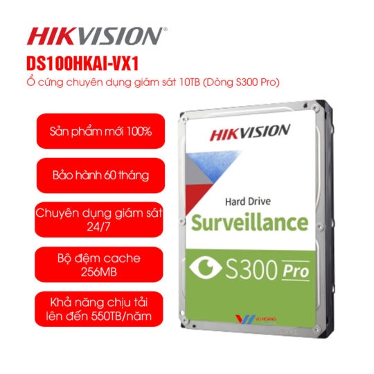 Ổ cứng giám sát 10TB Hikvision DS100HKAI-VX1
