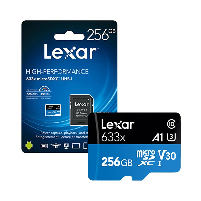 Thẻ nhớ giám sát Micro SD 256GB Lexar LSDMI256BB633A – U3, V30, A1