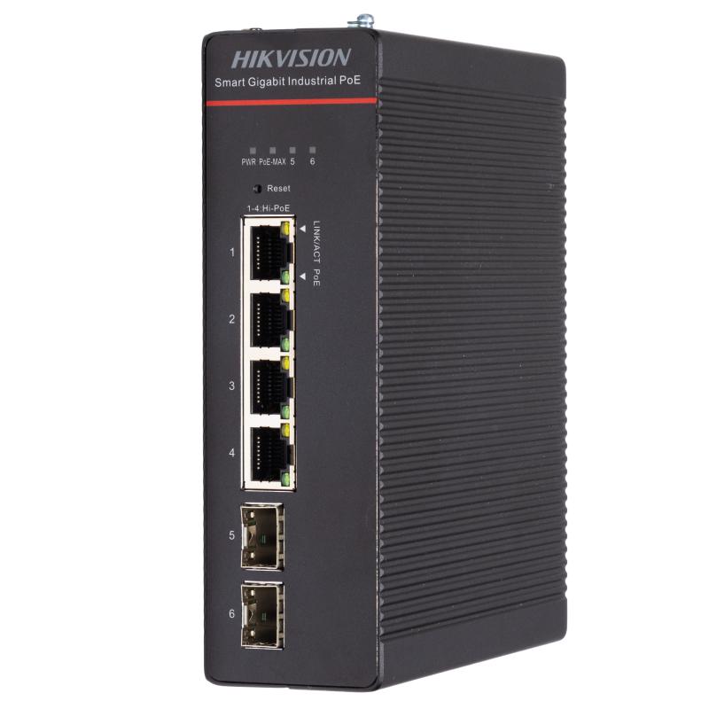 Bộ chuyển mạch PoE thông minh công nghiệp 4 Port HIKVISION DS-3T1506HP-SI-4P2F
