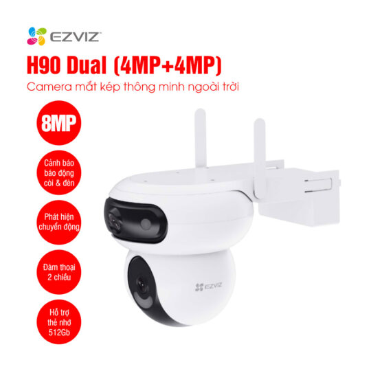 Camera mắt kép quay quét EZVIZ H90 (4MP+4MP), H90 Dual