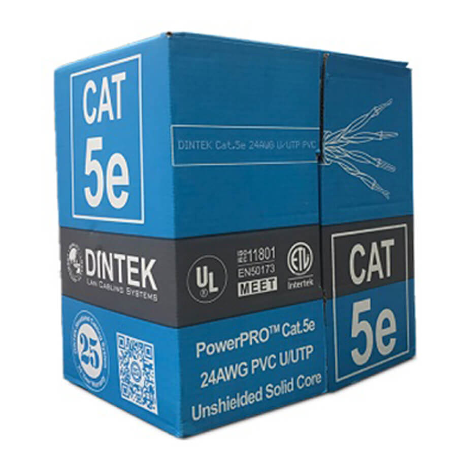 Cáp mạng Dintek CAT.5E UTP (1101-03029, 305m) Cáp mạng Dintek CAT.5E UTP (1101-03029, 305m/thùng)